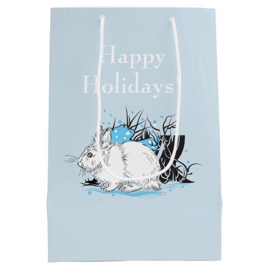 Winterhasen Mittlere Geschenktüte (Rückseite)