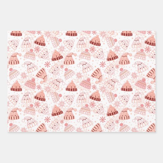 Winterhats & Mittens Geschenkpapier Set (Vorderseite 3)