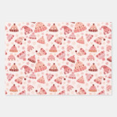 Winterhats & Mittens Geschenkpapier Set (Vorderseite)