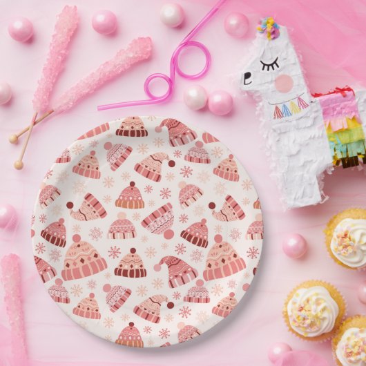 Winterhats & Mittens Pappteller (Party)