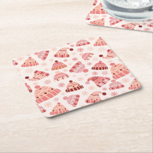 Winterhats & Mittens Rechteckiger Pappuntersetzer