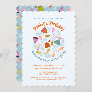 Winterhats und Set der Zwerge Einladung