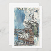 Winterhaus Einladung (Vorne/Hinten)