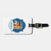 Winterhaus im Schnee Gepäckanhänger (Vorderseite horizontal)