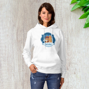 Winterhaus im Schnee Hoodie