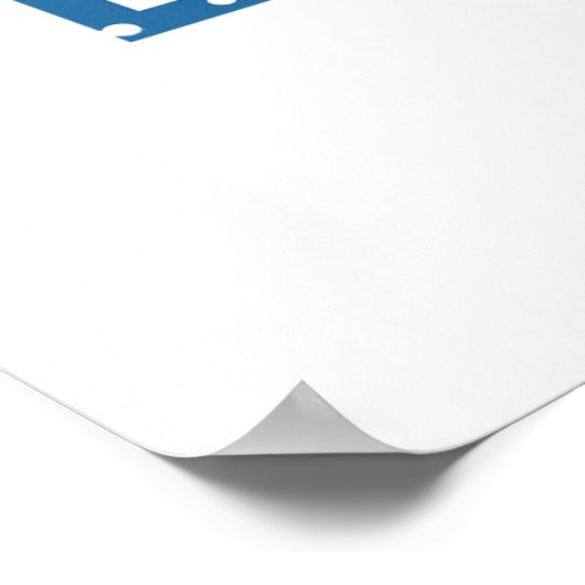 Winterhaus im Schnee Poster (Ecke)