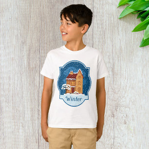 Winterhaus im Schnee T-Shirt