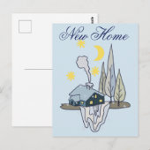 Winterhaus New Zuhause Postkarte (Vorne/Hinten)