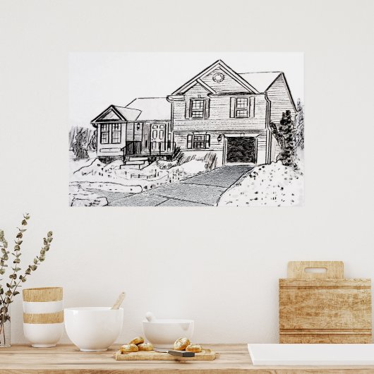 Winterhaus Poster (Küche)