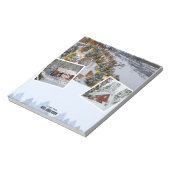 Winterhäuser & Schneeige Landschaft Notizblock (Rotiert)