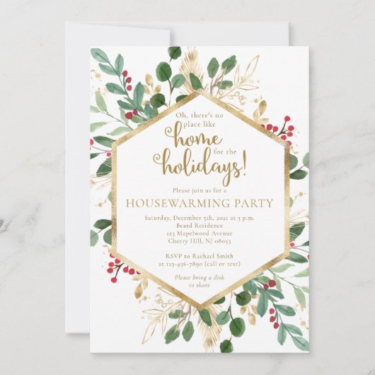 Winterhäuserwärmung - Party Einladung (Vorderseite)