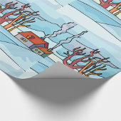 Winterhauslandschaft Geschenkpapier