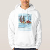 Winterhauslandschaft Hoodie (Vorderseite)
