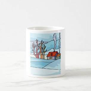 Winterhauslandschaft Kaffeetasse