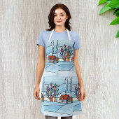 Winterhauslandschaft Schürze