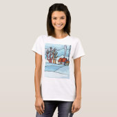 Winterhauslandschaft T-Shirt (Vorne ganz)