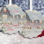 Winterhausschneeregler Ornament Karte