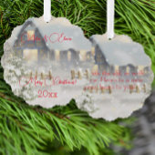 Winterhausschneeregler Ornament Karte