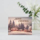 Winterhauswald - Frohe Weihnachten Postkarte (Stehend Vorderseite)