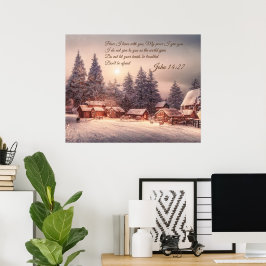 Winterhauswald - Johannes 14:27 Bibelverse Poster
