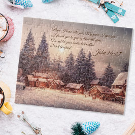 Winterhauswald - Johannes 14:27 Bibelverse Puzzle