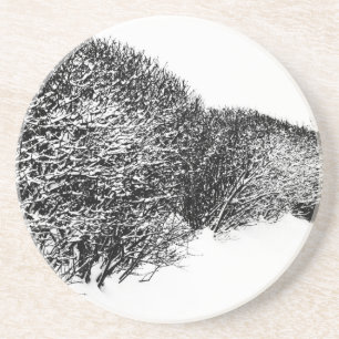 Winterhecke Untersetzer
