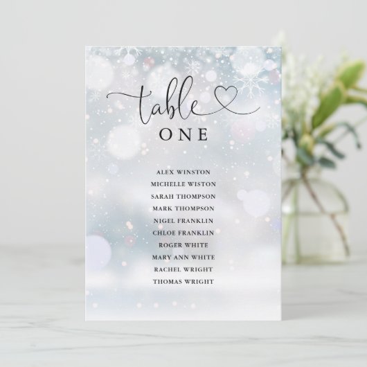 Winterheft-Script-Tischnummer Sitzplan Einladung (Stehend Vorderseite)