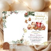 Winterheiße Kakao und Kekse Weihnachtsbrunch Einladung