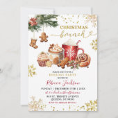 Winterheiße Kakao und Kekse Weihnachtsbrunch Einladung (Vorderseite)