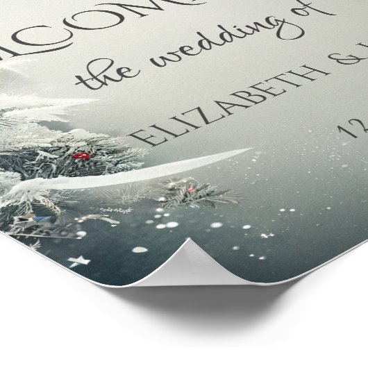 Winterherrland, Strandlichter-Hochzeit Poster (Ecke)