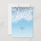 Winterherrliche Tischnummer mit Funkeln (Vorderseite)