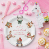 Winterherrlicher Waldweidenfest Geburtstag Pappteller (Party)