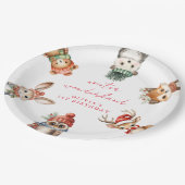 Winterherrlicher Waldweidenfest Geburtstag Pappteller (Schrägansicht)