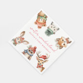 Winterherrlicher Waldweidenfest Geburtstag Serviette (Ecke)