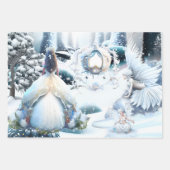 Winterherrschaft der Feenprinzessin Waldschnee Geschenkpapier Set (Vorderseite 2)