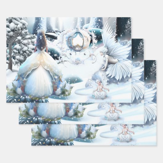 Winterherrschaft der Feenprinzessin Waldschnee Geschenkpapier Set (Set)