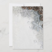 Winterherrschaft Silberschnee Weihnachten Weihnach Einladung (Rückseite)