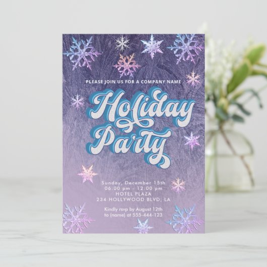 Winterherrschaft Snowflakes Einladung (Stehend Vorderseite)