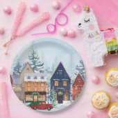 Winterherrschaftshäuser Pappteller (Party)