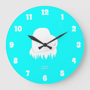 Winterherz-Acrylmauer-Uhr Große Wanduhr