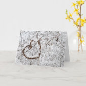 Winterherz Karte (Gelbe Blume)