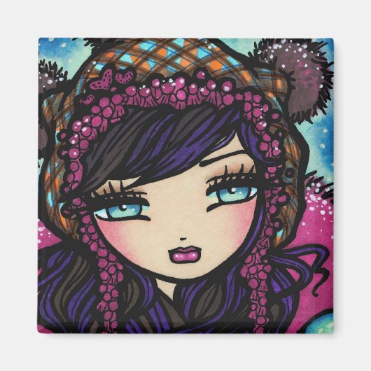 Winterherz Kunst, Dichtung und Musik Magnet (Vorne)