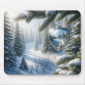 Winterherz Weihnachtsschmuck Mousepad (Vorne)
