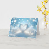 Winterherz zum 70. Jahrestag Karte (Gelbe Blume)