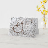 Winterherzsympathie-Karte Karte (Gelbe Blume)