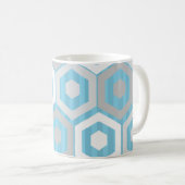 Winterhexagons und Streifen Kaffeetasse (VorderseiteRechts)