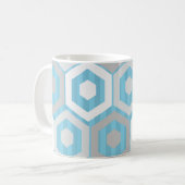 Winterhexagons und Streifen Kaffeetasse (Vorderseite Links)