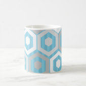 Winterhexagons und Streifen Kaffeetasse (Mittel)