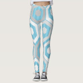 Winterhexagons und Streifen Leggings (Vorderseite)