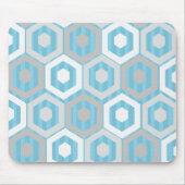 Winterhexagons und Streifen Mousepad (Vorne)
